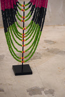 Versmissen<br>Necklace Black/Red/Green On Stand <br>cerote antiques・大和店・大阪店 - ヴィンテージ SHARK ATTACK