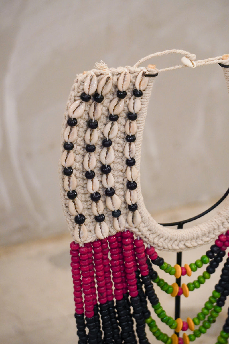 Versmissen<br>Necklace Black/Red/Green On Stand <br>cerote antiques・大和店・大阪店 - ヴィンテージ SHARK ATTACK