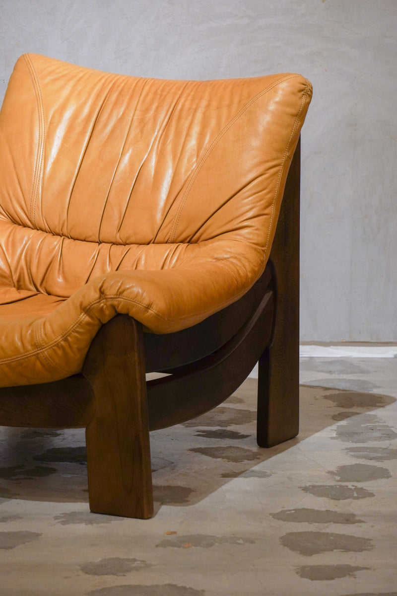 Maison Regain <br>レザーソファ (A) <br>1970's ,France <br>bob's box - ヴィンテージ SHARK ATTACK