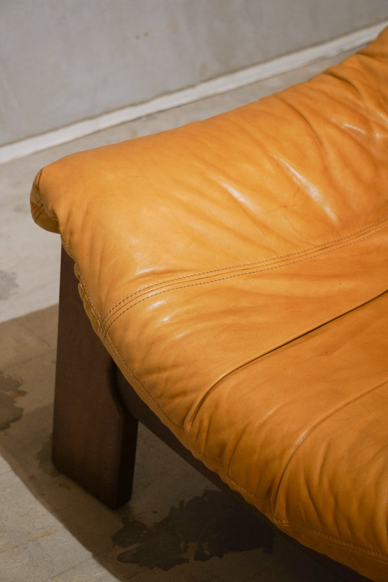 Maison Regain <br>レザーソファ (A) <br>1970's ,France <br>bob's box - ヴィンテージ SHARK ATTACK