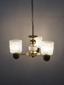 デザインガラス 3灯シャンデリア <br>1960's-1970's, Czechoslovakia <br>cerote antiques