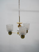 デザインガラス 3灯シャンデリア <br>1960's-1970's, Czechoslovakia <br>cerote antiques