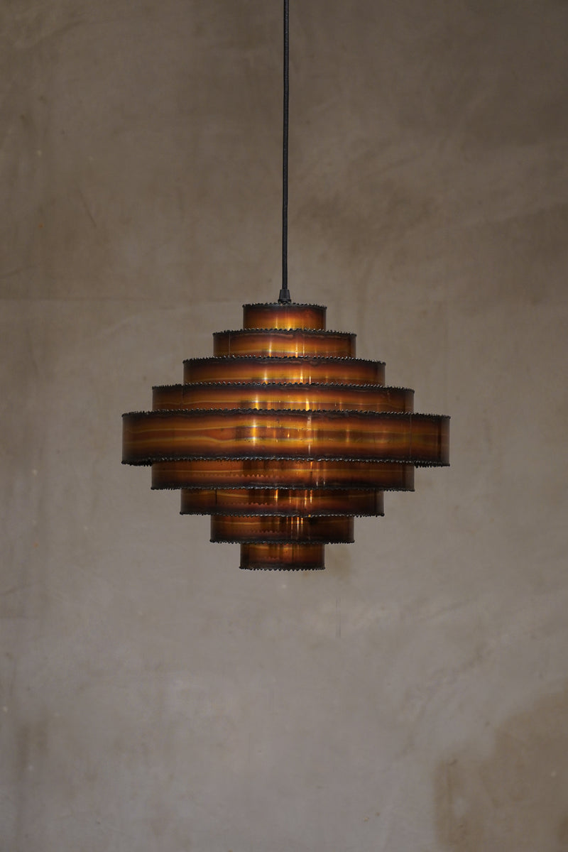 Holm Sørensen & Co社 , Svend Aage Holm Sørensen<br>カッパー ペンダントランプ<br>1970's , Denmark<br>bob's box - ヴィンテージ SHARK ATTACK