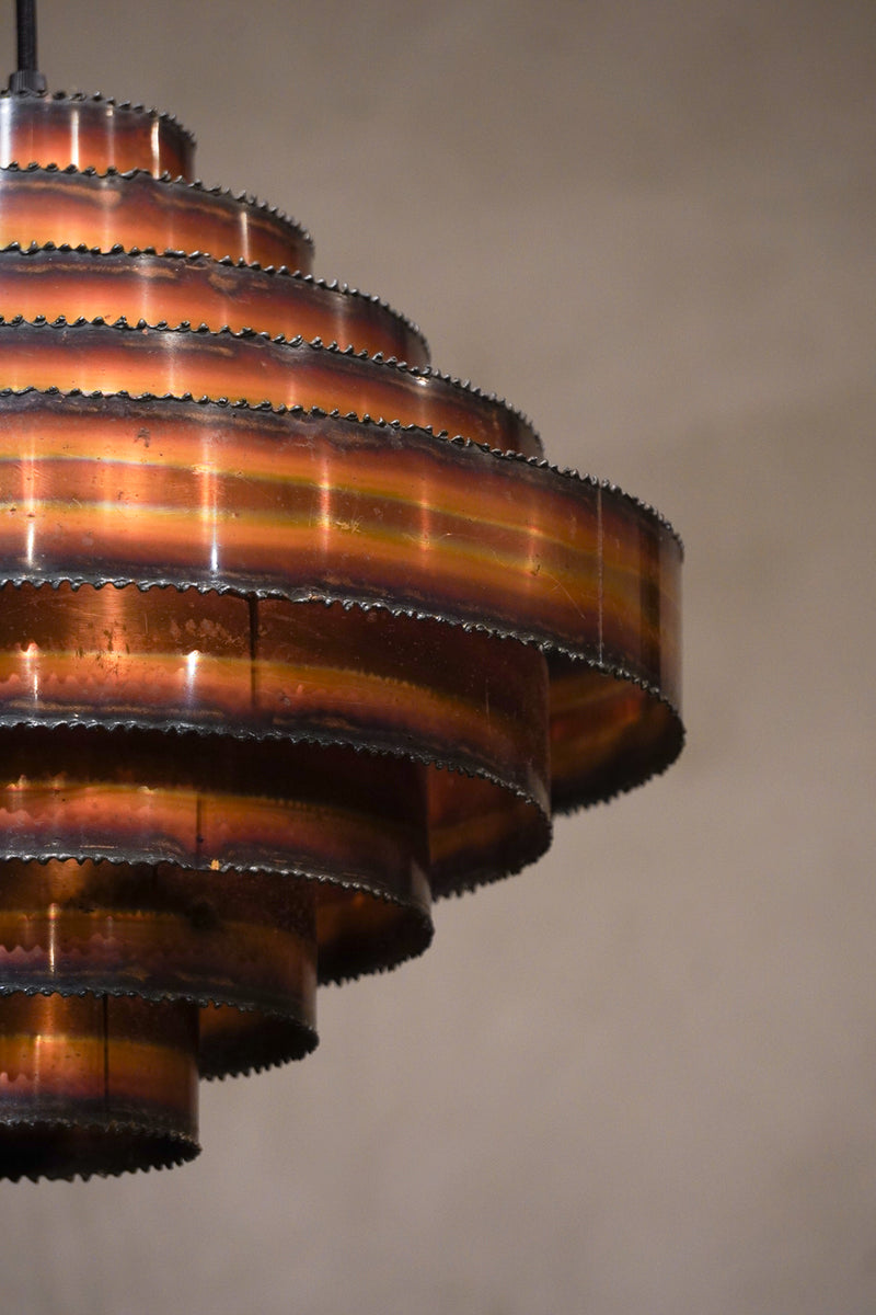 Holm Sørensen & Co社 , Svend Aage Holm Sørensen<br>カッパー ペンダントランプ<br>1970's , Denmark<br>bob's box - ヴィンテージ SHARK ATTACK