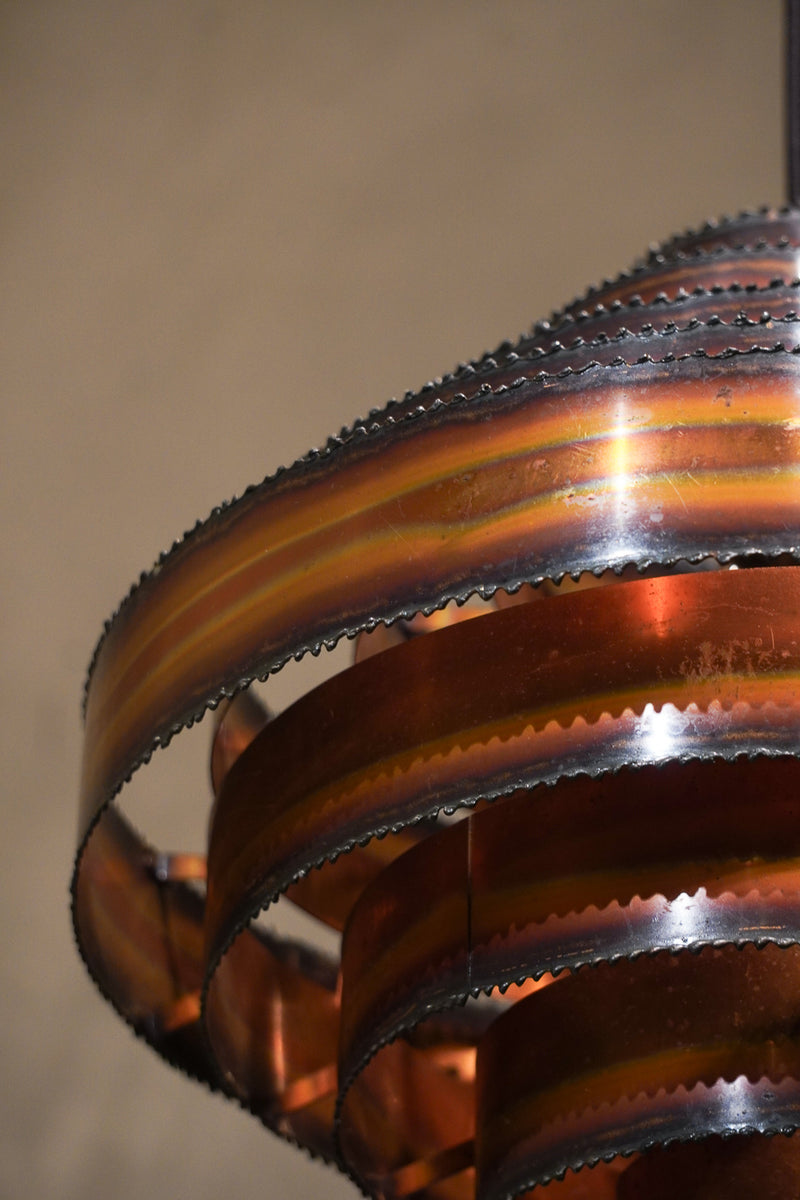 Holm Sørensen & Co社 , Svend Aage Holm Sørensen<br>カッパー ペンダントランプ<br>1970's , Denmark<br>bob's box - ヴィンテージ SHARK ATTACK