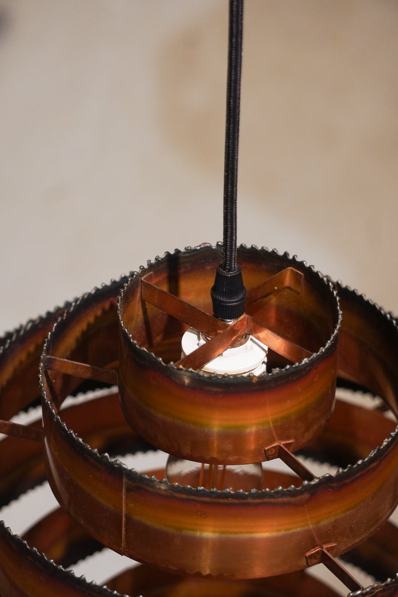 Holm Sørensen & Co社 , Svend Aage Holm Sørensen<br>カッパー ペンダントランプ<br>1970's , Denmark<br>bob's box - ヴィンテージ SHARK ATTACK