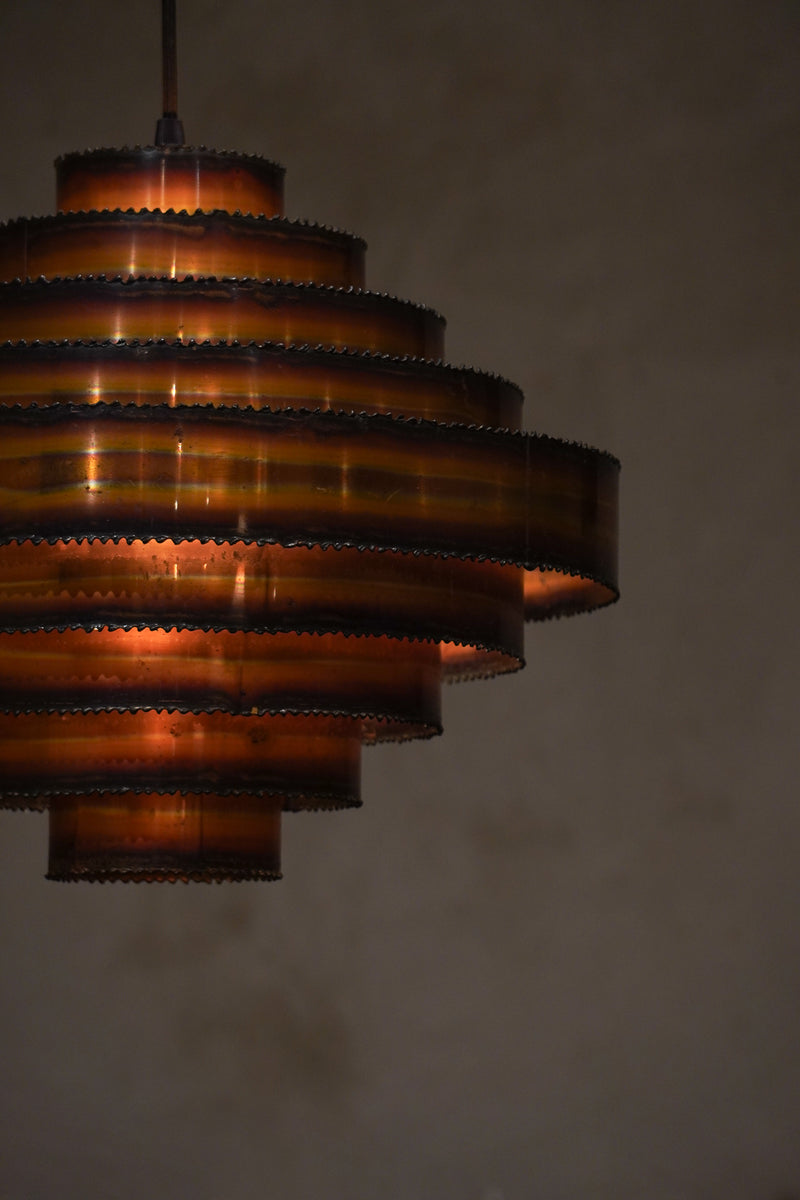 Holm Sørensen & Co社 , Svend Aage Holm Sørensen<br>カッパー ペンダントランプ<br>1970's , Denmark<br>bob's box - ヴィンテージ SHARK ATTACK