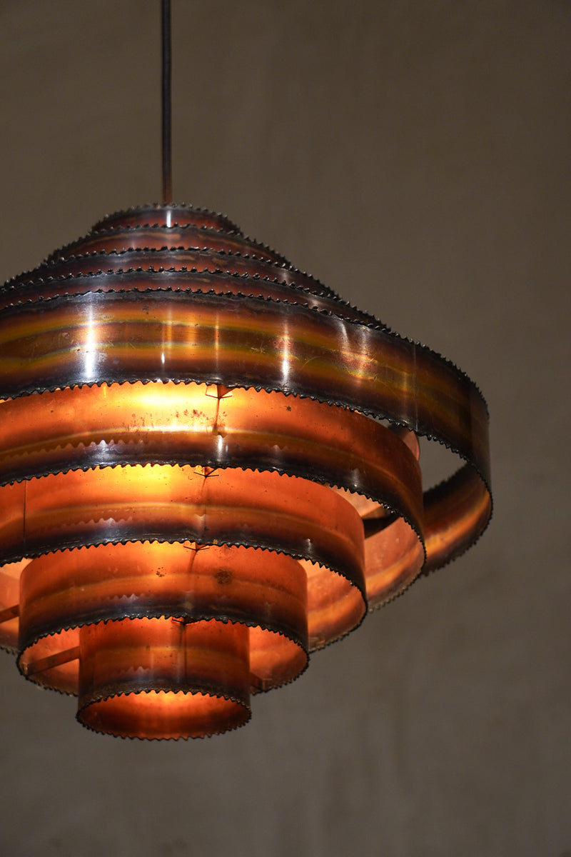 Holm Sørensen & Co社 , Svend Aage Holm Sørensen<br>カッパー ペンダントランプ<br>1970's , Denmark<br>bob's box - ヴィンテージ SHARK ATTACK