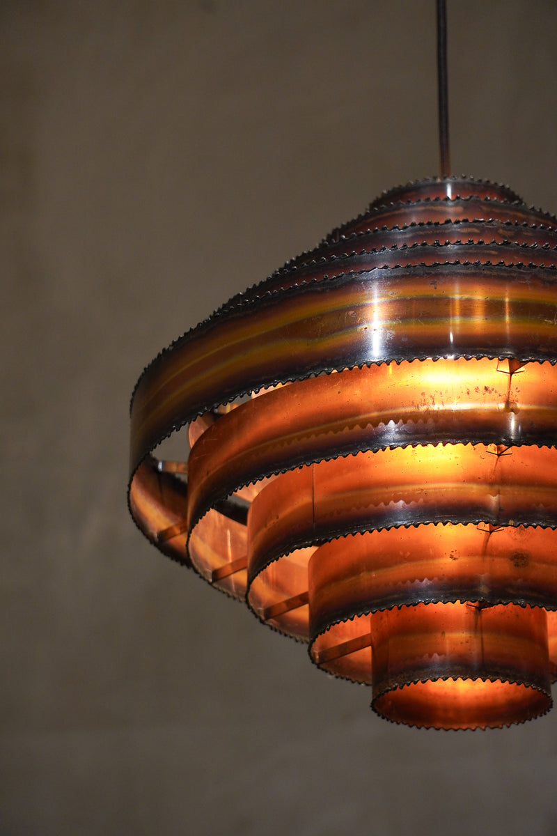 Holm Sørensen & Co社 , Svend Aage Holm Sørensen<br>カッパー ペンダントランプ<br>1970's , Denmark<br>bob's box - ヴィンテージ SHARK ATTACK