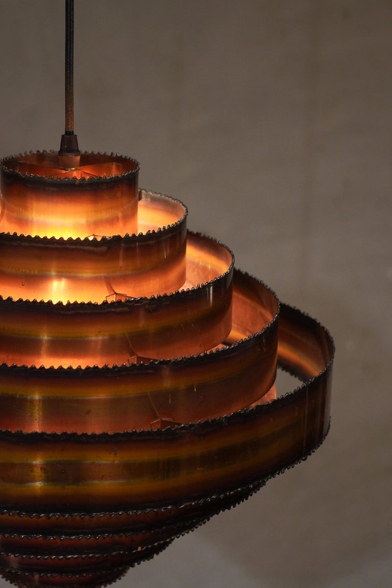 Holm Sørensen & Co社 , Svend Aage Holm Sørensen<br>カッパー ペンダントランプ<br>1970's , Denmark<br>bob's box - ヴィンテージ SHARK ATTACK