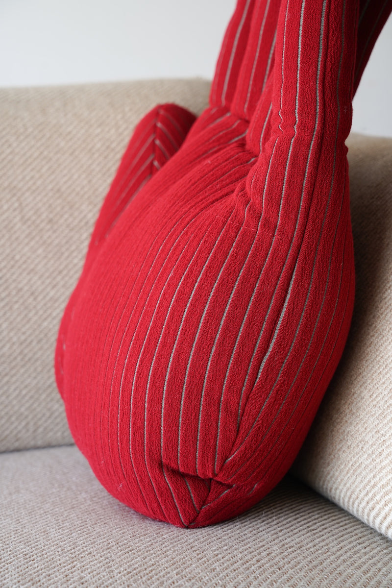 PORTRAIT LAB <br>Fabric object "Hand"S size Red stripe <br>reload店 - ヴィンテージ SHARK ATTACK