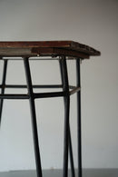 ウッド×アイアン サイドテーブル/ワークテーブル<br>ヴィンテージ<br>大和店 - ヴィンテージ SHARK ATTACK