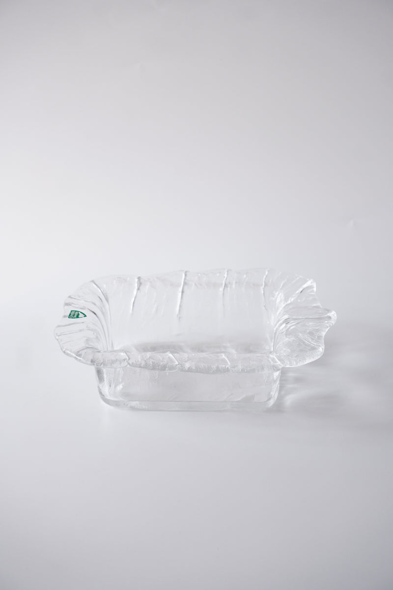 Orrefors社 <br>クリスタル ガラストレイ<br>cerote antiques - ヴィンテージ SHARK ATTACK