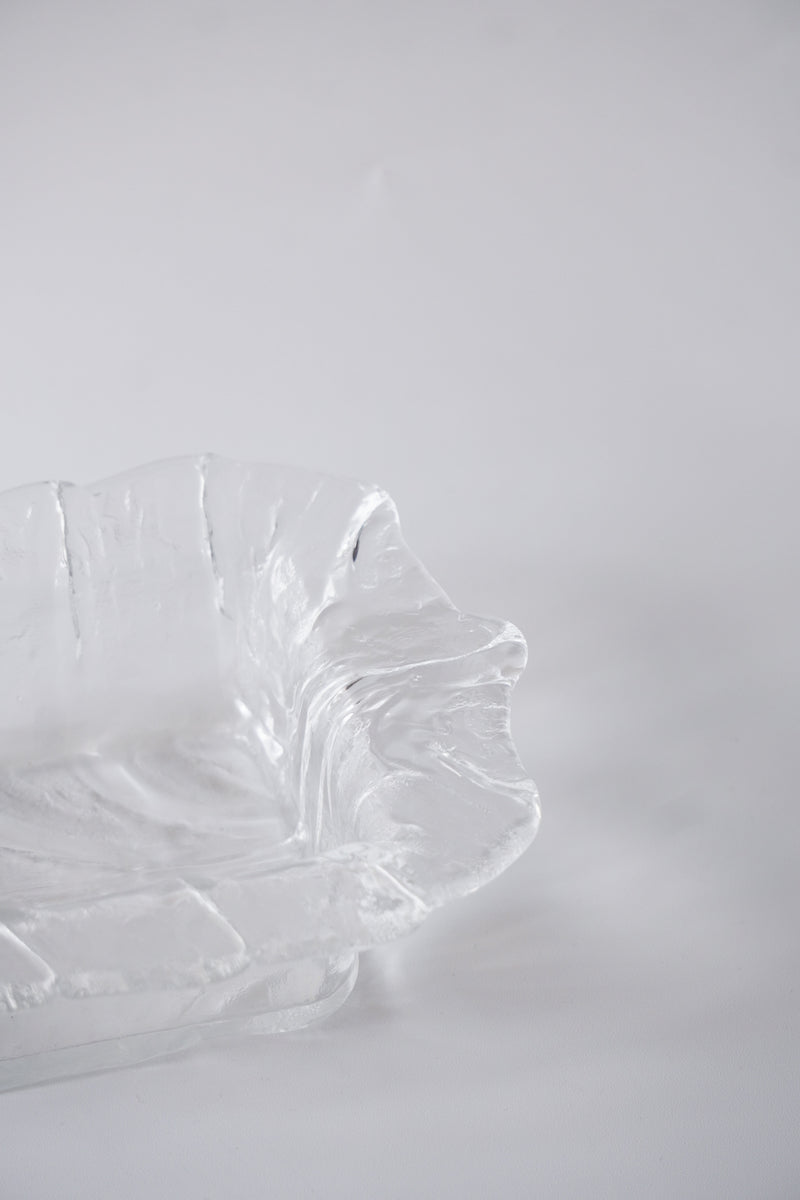 Orrefors社 <br>クリスタル ガラストレイ<br>cerote antiques - ヴィンテージ SHARK ATTACK