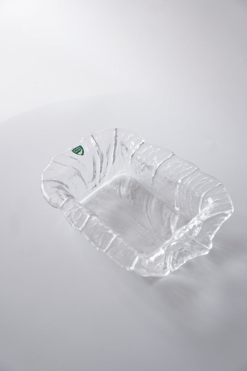 Orrefors社 <br>クリスタル ガラストレイ<br>cerote antiques - ヴィンテージ SHARK ATTACK