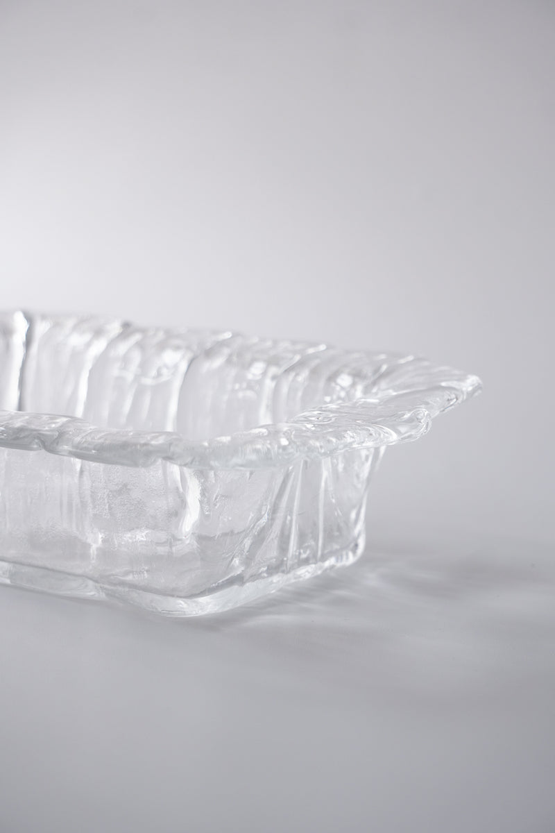 Orrefors社 <br>クリスタル ガラストレイ<br>cerote antiques - ヴィンテージ SHARK ATTACK