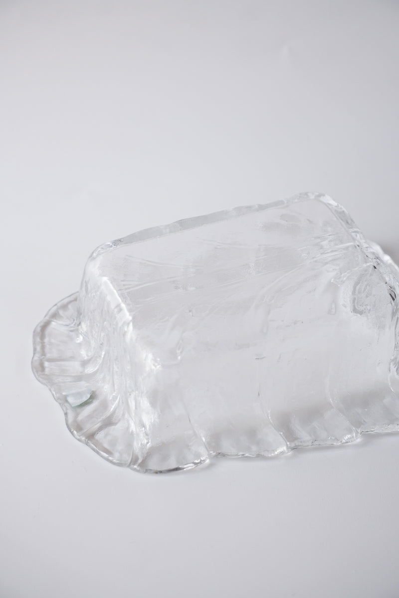 Orrefors社 <br>クリスタル ガラストレイ<br>cerote antiques - ヴィンテージ SHARK ATTACK