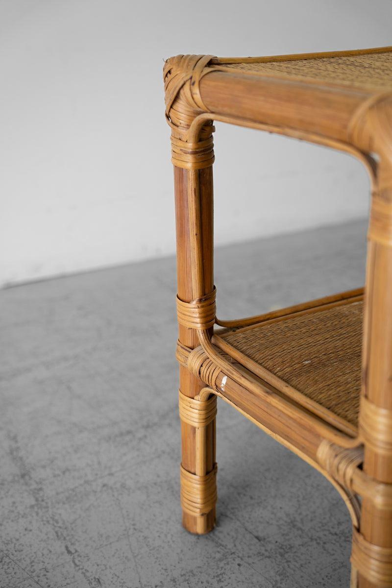 rattan side table<br> vintage<br> Sendagaya store