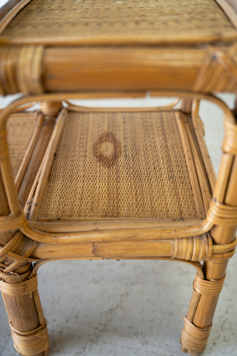 rattan side table<br> vintage<br> Sendagaya store