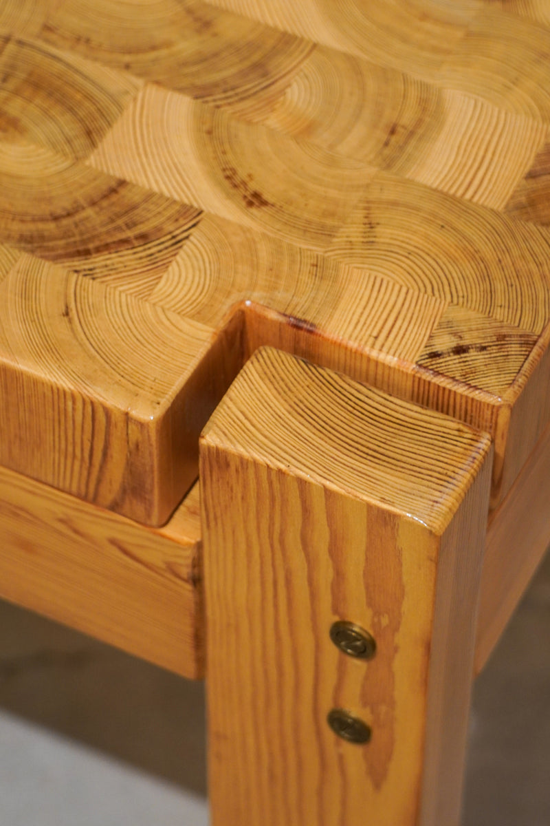 Wooden Mosaic Work Coffee Table <br>大阪店 - ヴィンテージ SHARK ATTACK