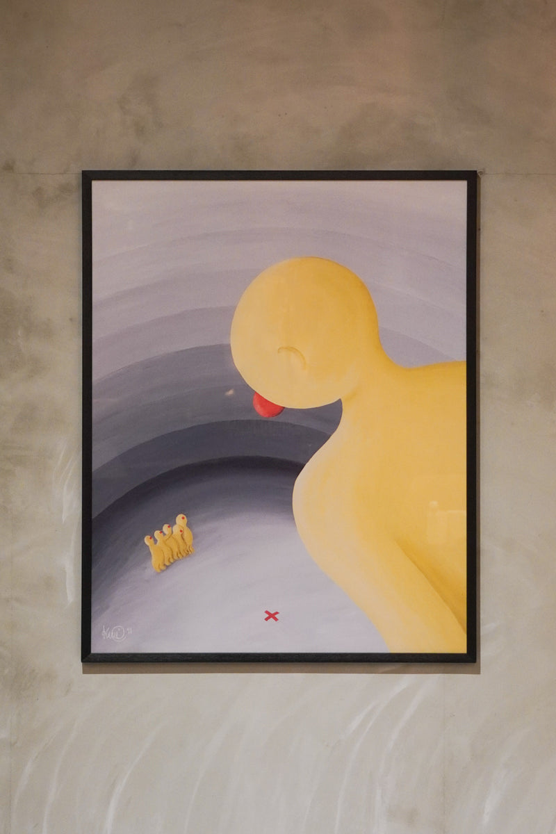 Kurt Hansen [Tør, tør ikke] <br>ウォールアート <br>Denmark<br>cerote antiques - ヴィンテージ SHARK ATTACK