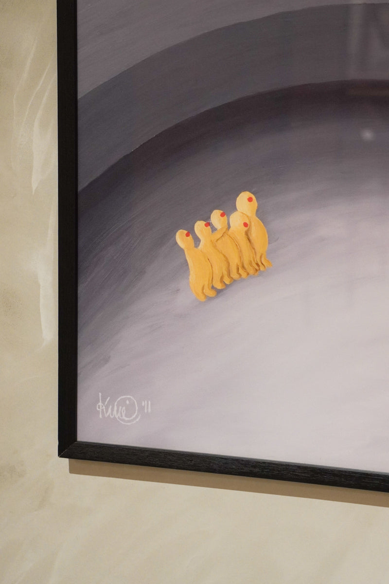 Kurt Hansen [Tør, tør ikke] <br>ウォールアート <br>Denmark<br>cerote antiques - ヴィンテージ SHARK ATTACK