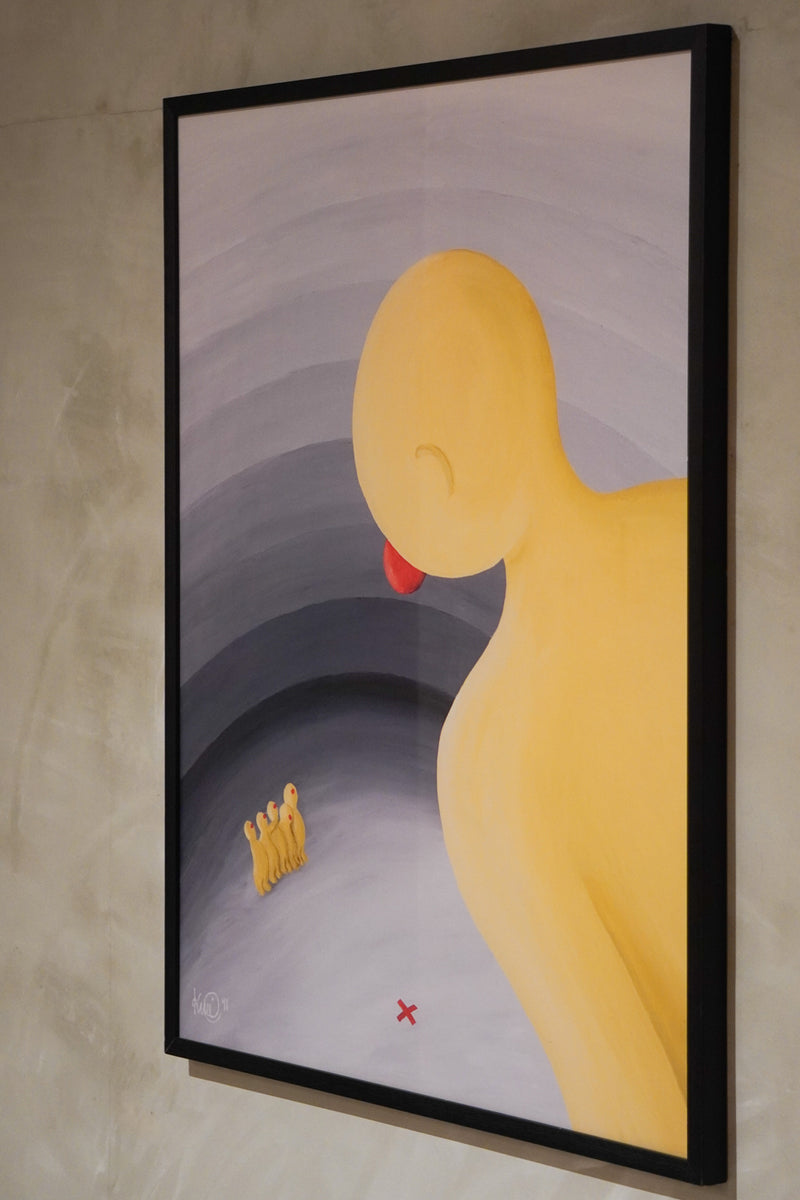 Kurt Hansen [Tør, tør ikke] <br>ウォールアート <br>Denmark<br>cerote antiques - ヴィンテージ SHARK ATTACK