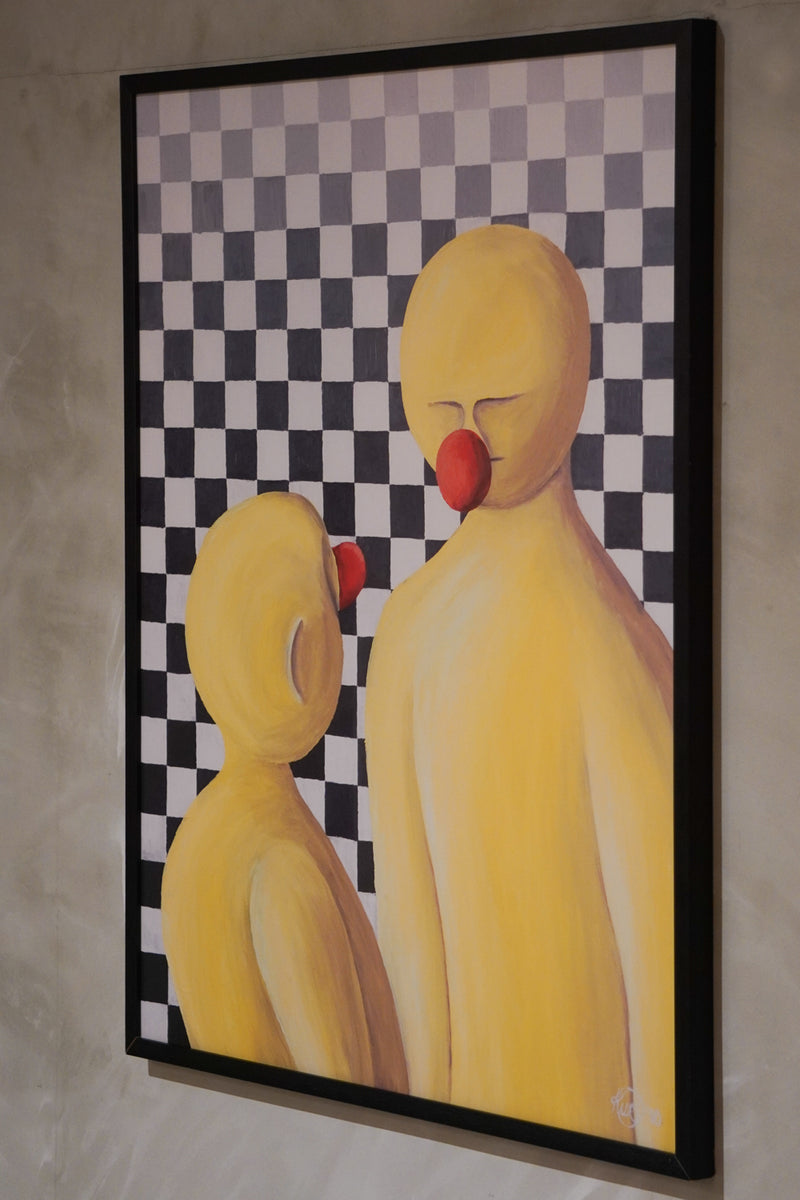 Kurt Hansen [Jeg forstar dig] <br>ウォールアート <br>Denmark<br> cerote antiques - ヴィンテージ SHARK ATTACK