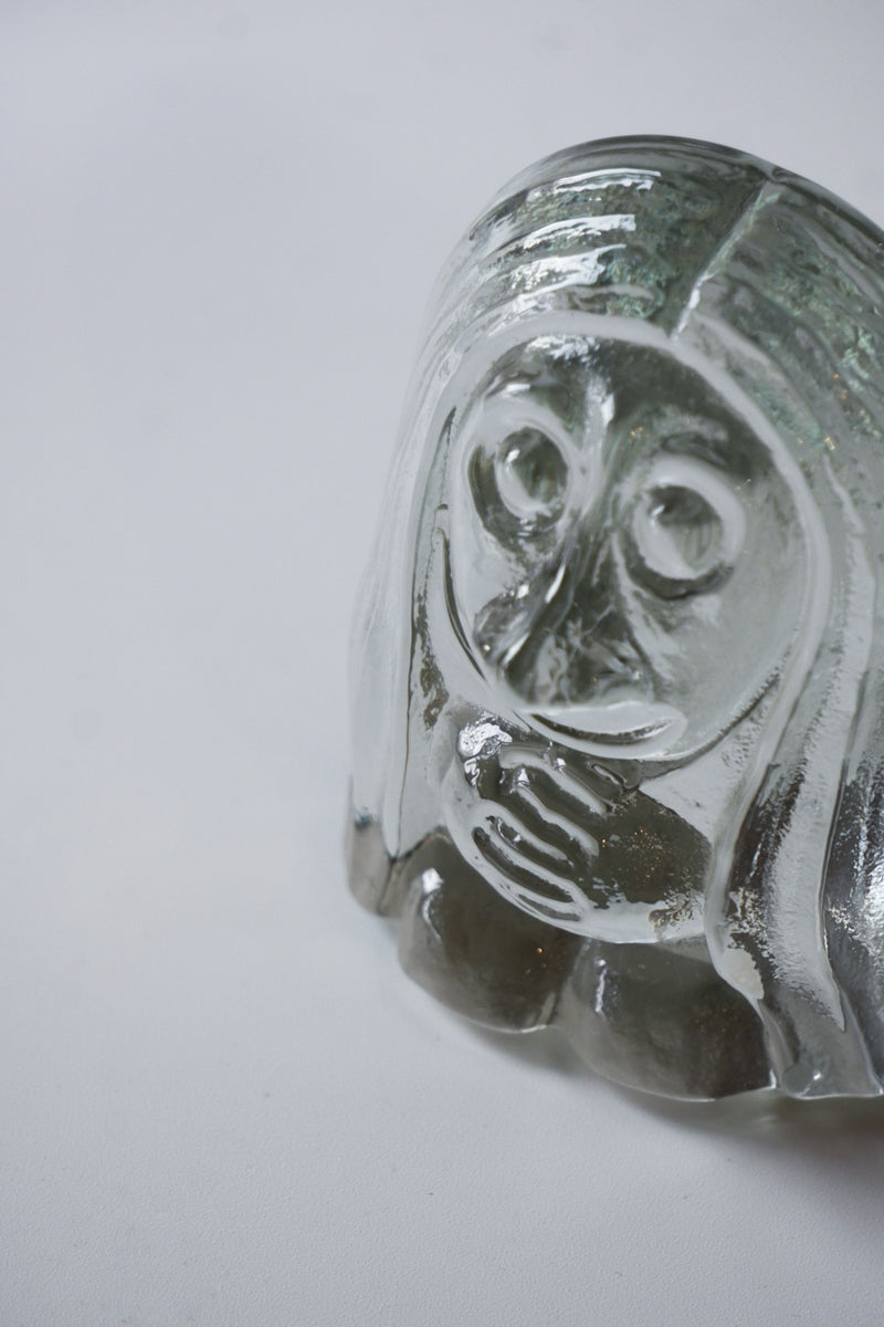 No.2-1 Bergdala Glasbruk社<br>ガラスオブジェ (L) <br>1960's , Sweden <br>bob's box - ヴィンテージ SHARK ATTACK