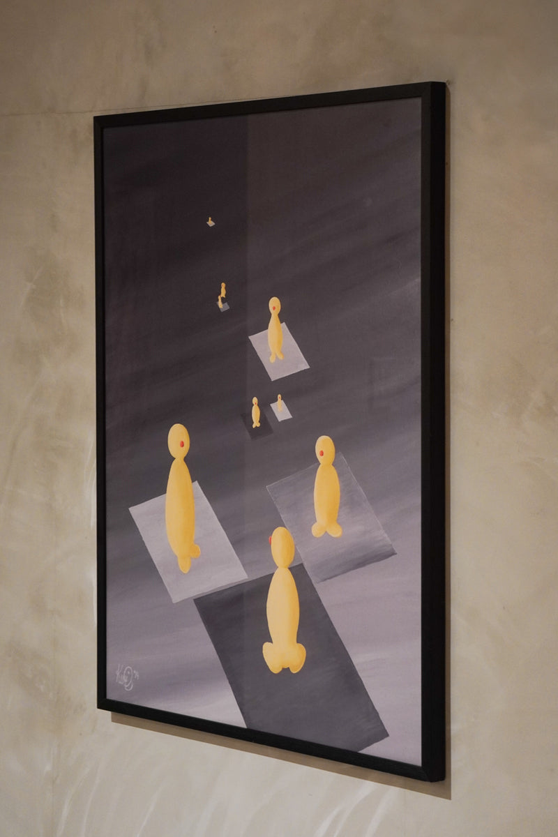 Kurt Hansen [Mennesker, På vej]<br>ウォルアート <br>Denmark<br> cerote antiques - ヴィンテージ SHARK ATTACK