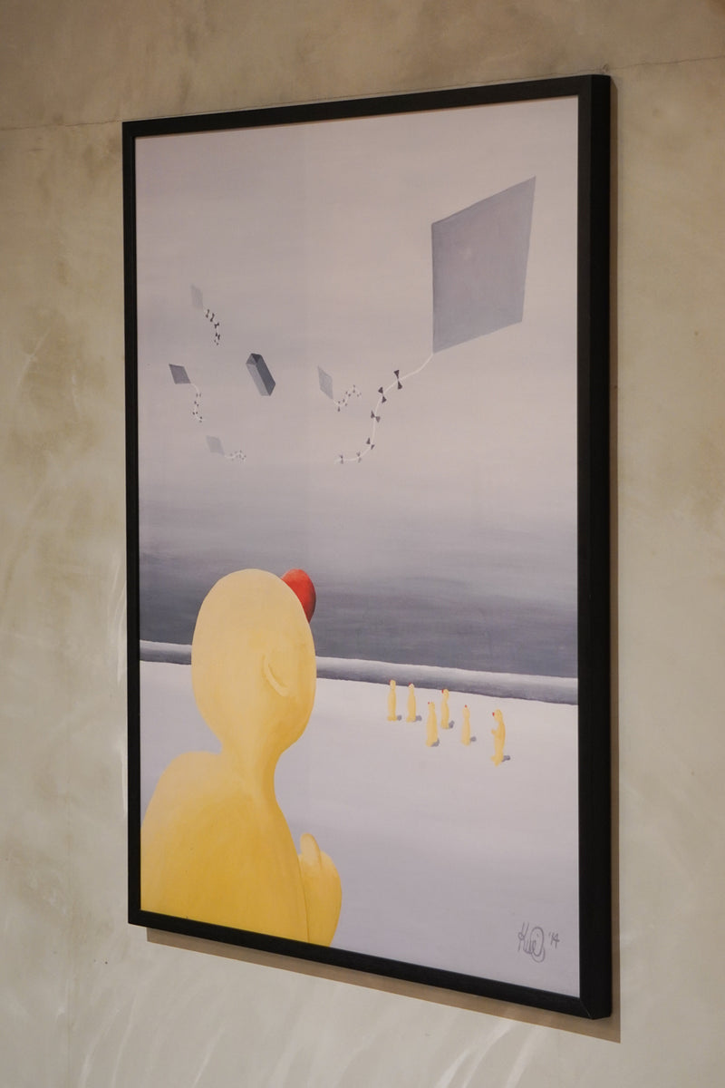 Kurt Hansen [Drømme i vinden]<br>ウォールアート <br>Denmark<br>cerote antiques - ヴィンテージ SHARK ATTACK