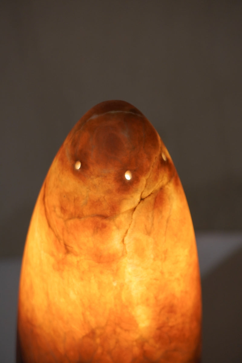 Alabaster Table lamp<br>1980-90's , Spain<br>bob's box - ヴィンテージ SHARK ATTACK
