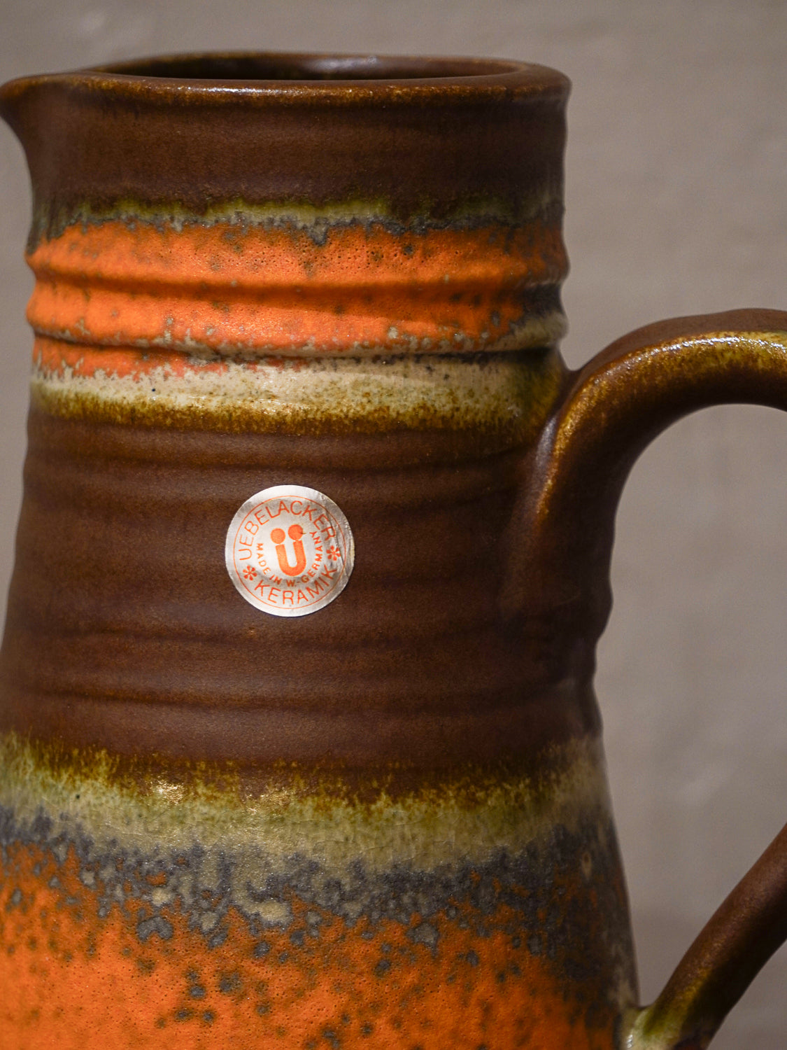 Üebelacker 1847/25 - Fat Lava - セラミック フラワーベース - West Germany - cerote antiques