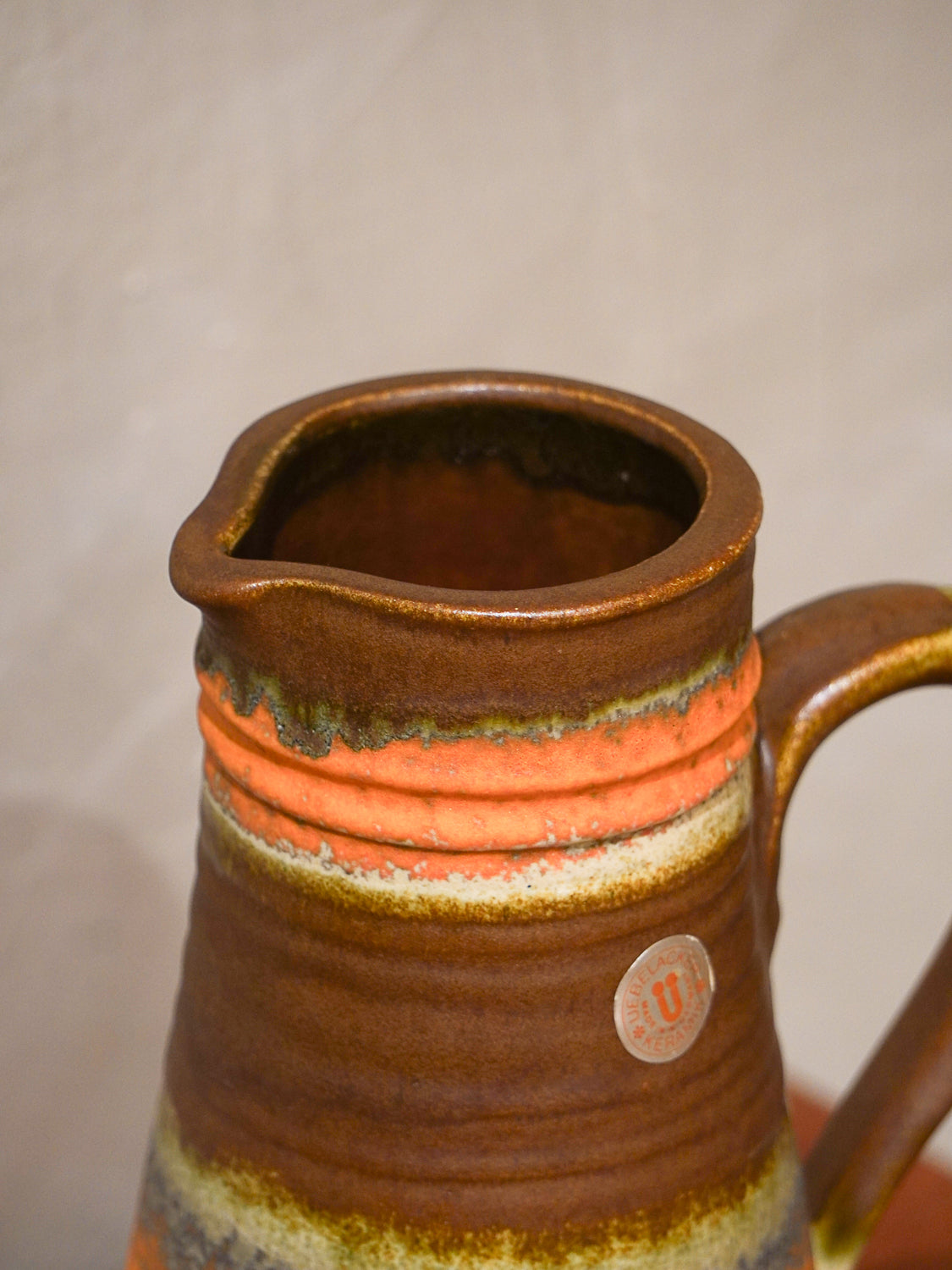 Üebelacker 1847/25 - Fat Lava - セラミック フラワーベース - West Germany - cerote antiques