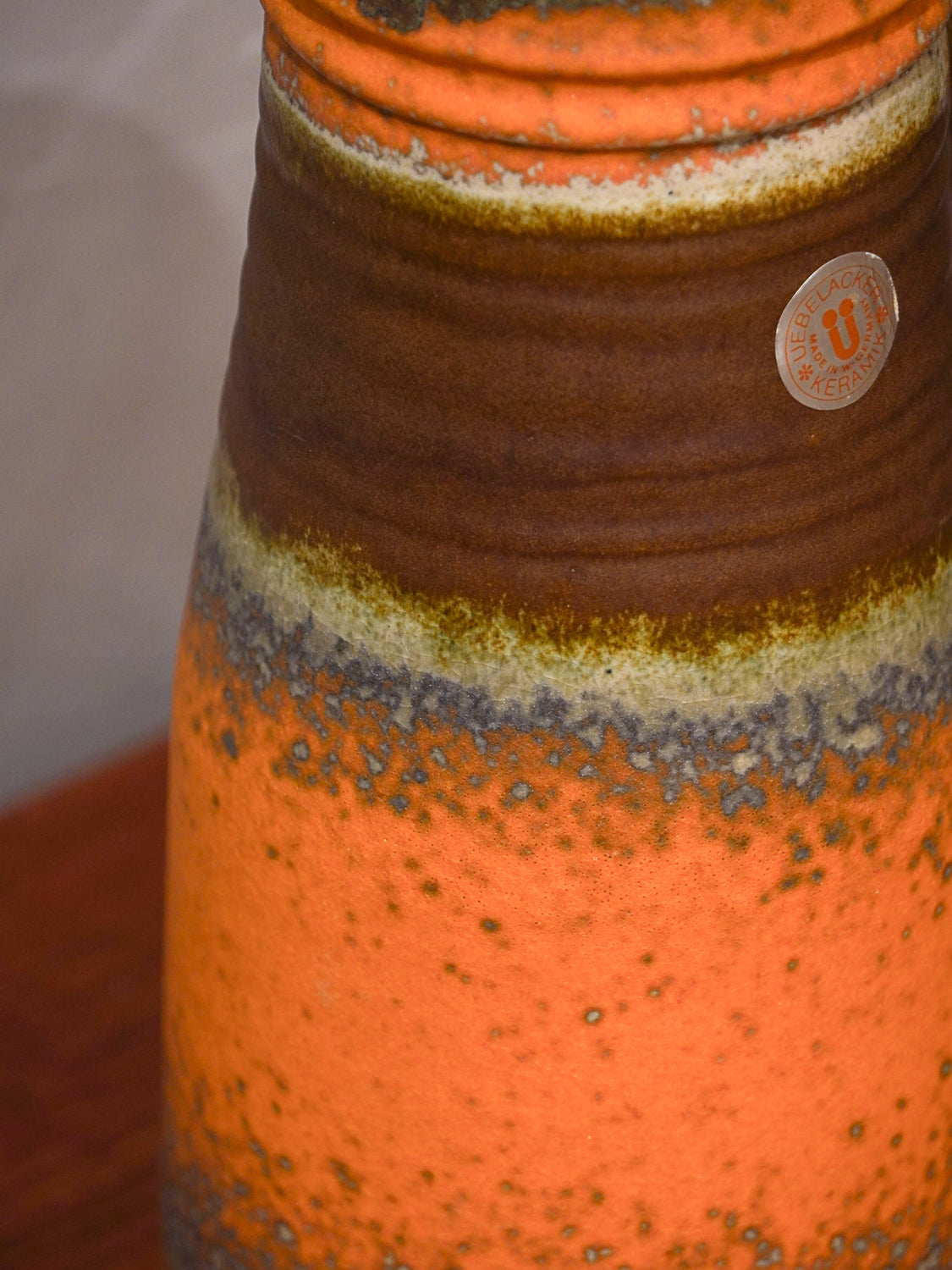 Üebelacker 1847/25 - Fat Lava - セラミック フラワーベース - West Germany - cerote antiques