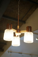 3灯 カッティングガラス シャンデリア<br>大和店 - ヴィンテージ SHARK ATTACK