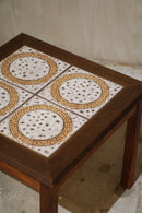 タイルトップ コーヒーテーブル<br>1960-70's , Denmark <br>bob's box - ヴィンテージ SHARK ATTACK