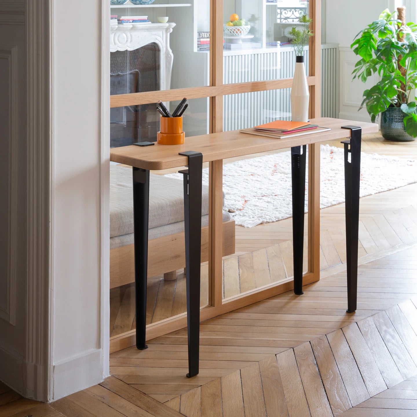 TIPTOE - Table and desk leg – 75 cm - GRAPHITE BLACK - 大阪店