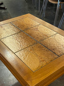 チークウッド タイルトップサイドテーブル <br> 大和店