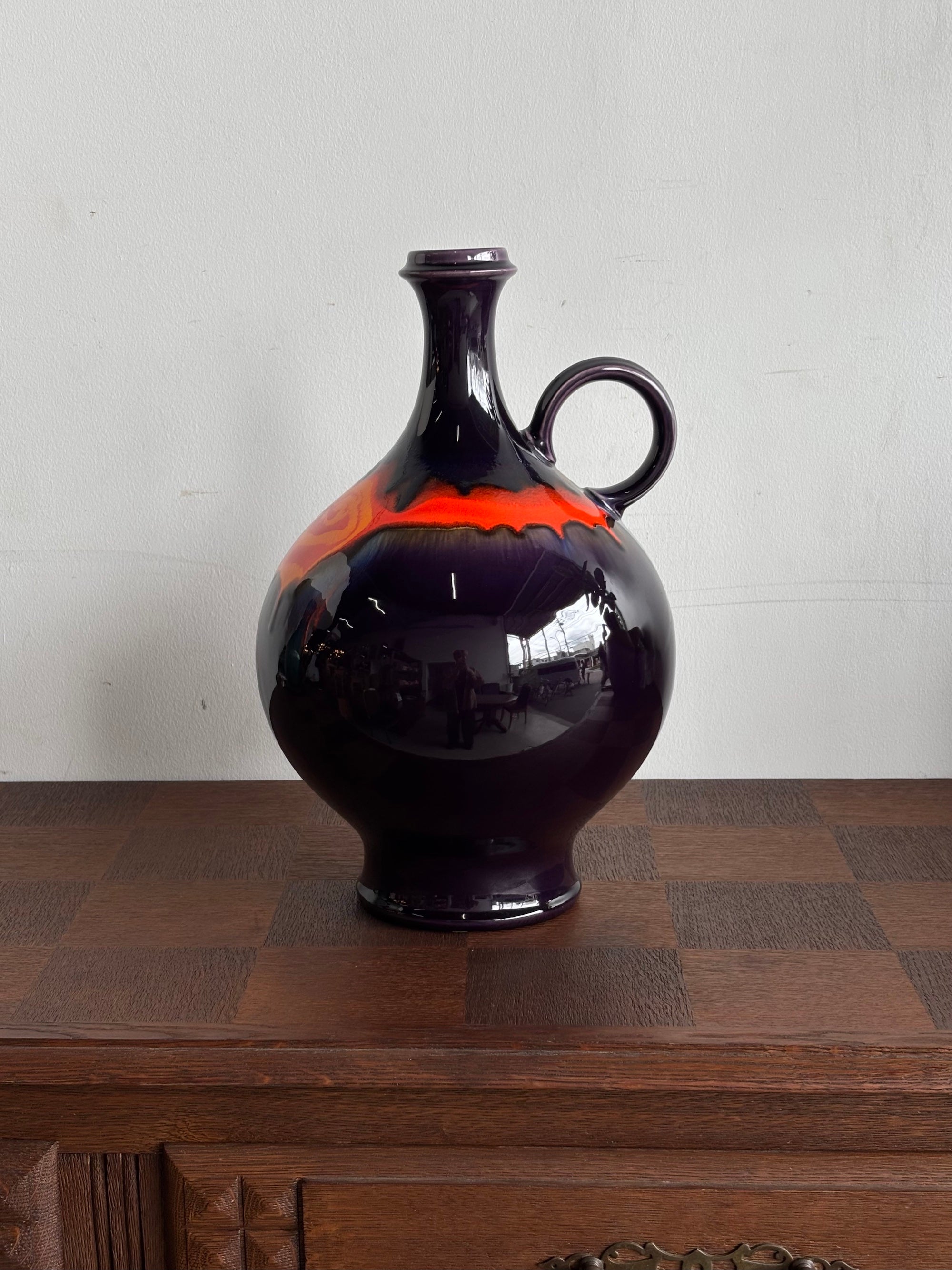 Hutschenreuther 9143/40 , Renée Neue - Fat Lava - セラミック フラワーベース - 1970's , Germany - cerote antiques