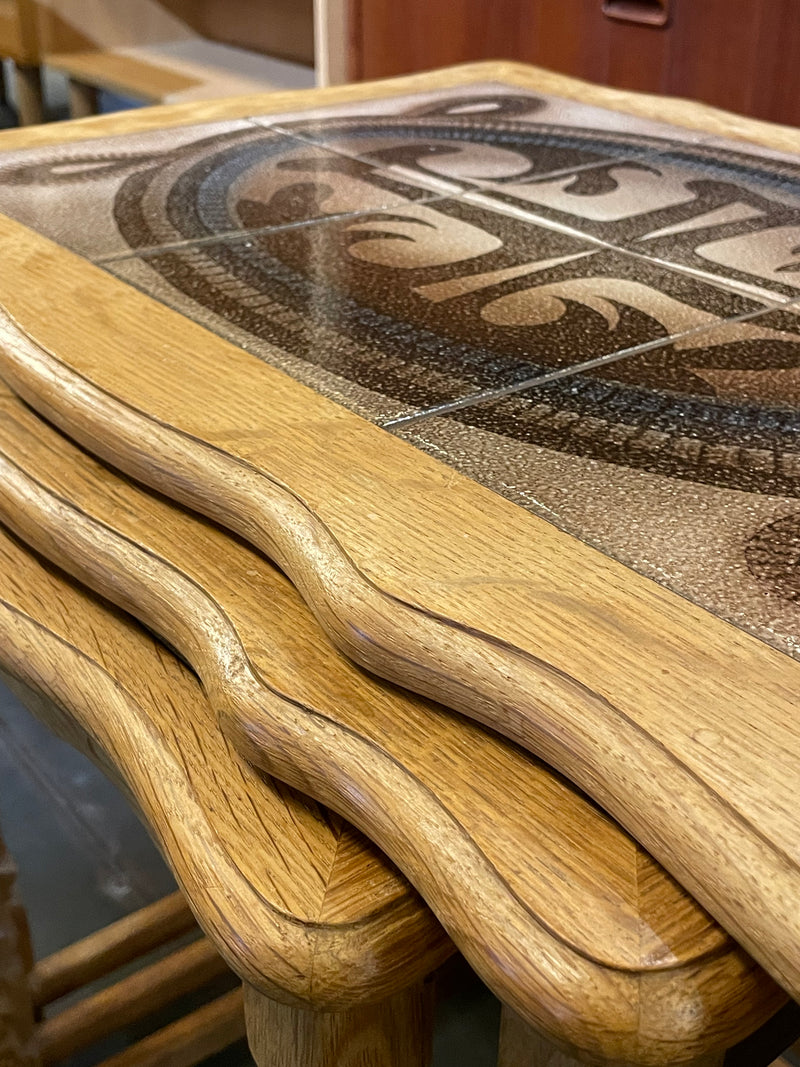 Henning Kjaernulf <br>オークウッド タイルトップネストテーブル <br>Denmark<br>大和店