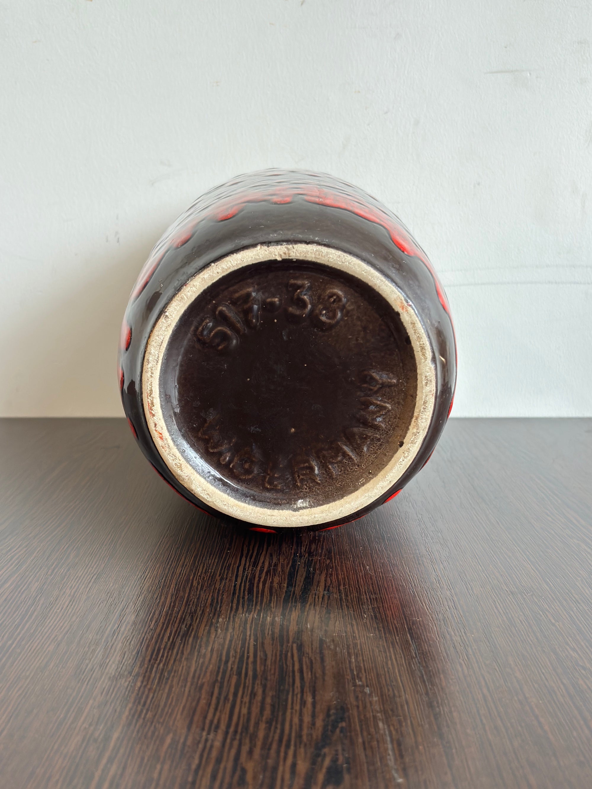 Scheurich 517/38 - Fat Lava - セラミック フラワーベース - 1960's-1970's , West Germany - cerote antiques