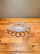 Holmegaard <br>フラワーガラスプレート <br>Denmark <br>cerote antiques