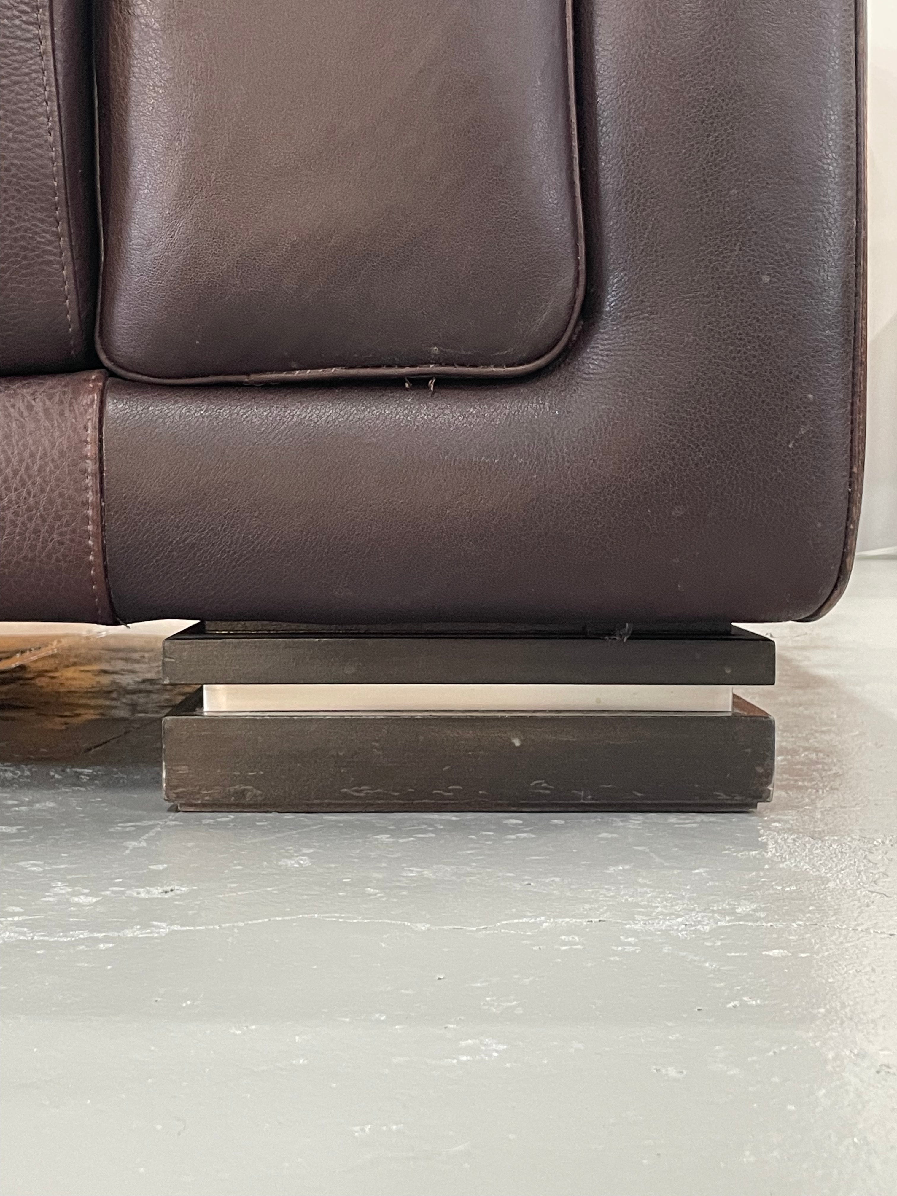 NATUZZI - レザーカウチソファ - 2000's Italy