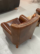 ウィングバック レザーシングルソファ <br>TAMAGAWA BASE