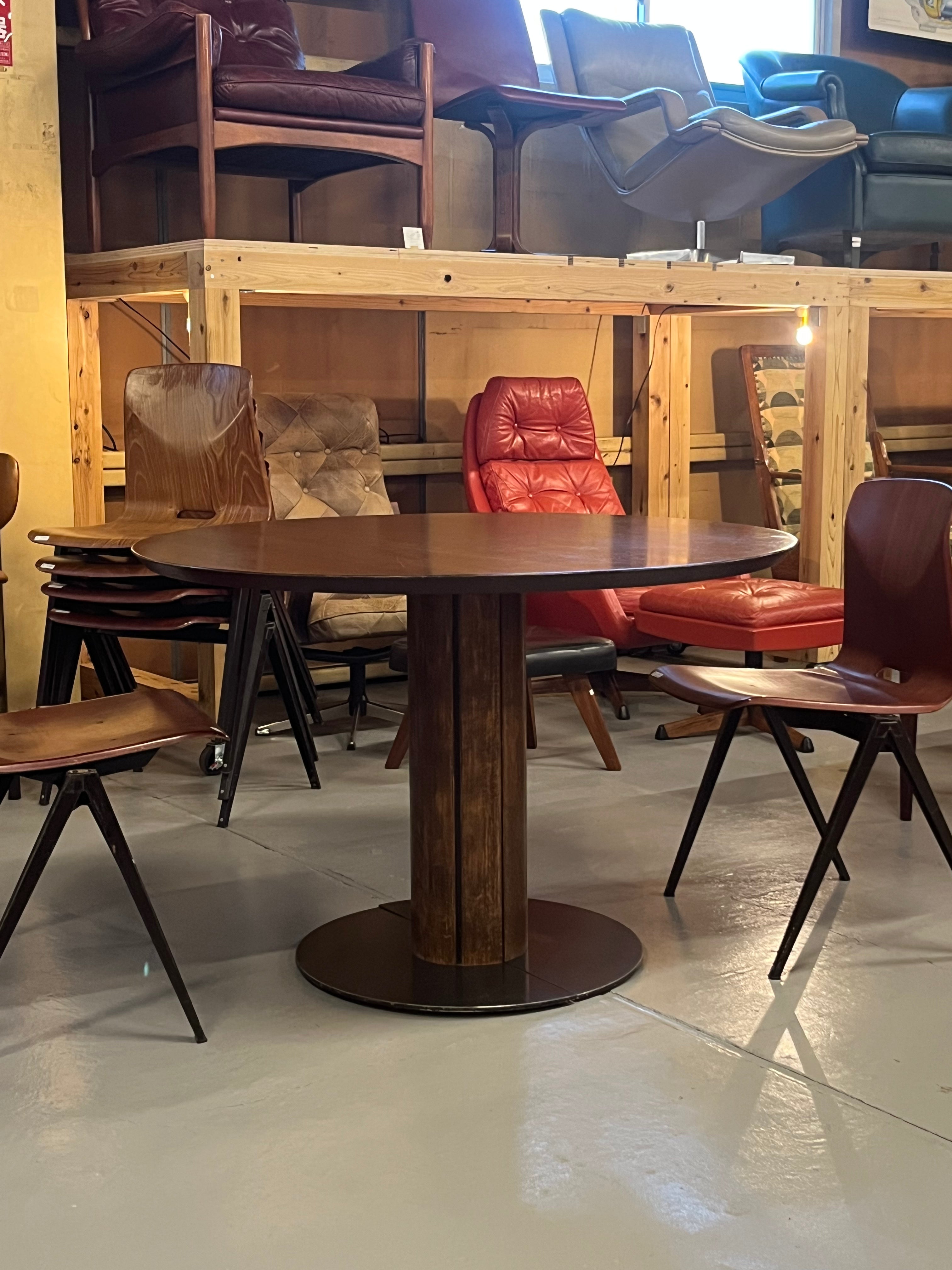 チークウッド ラウンドダイニングテーブル - cerote antiques