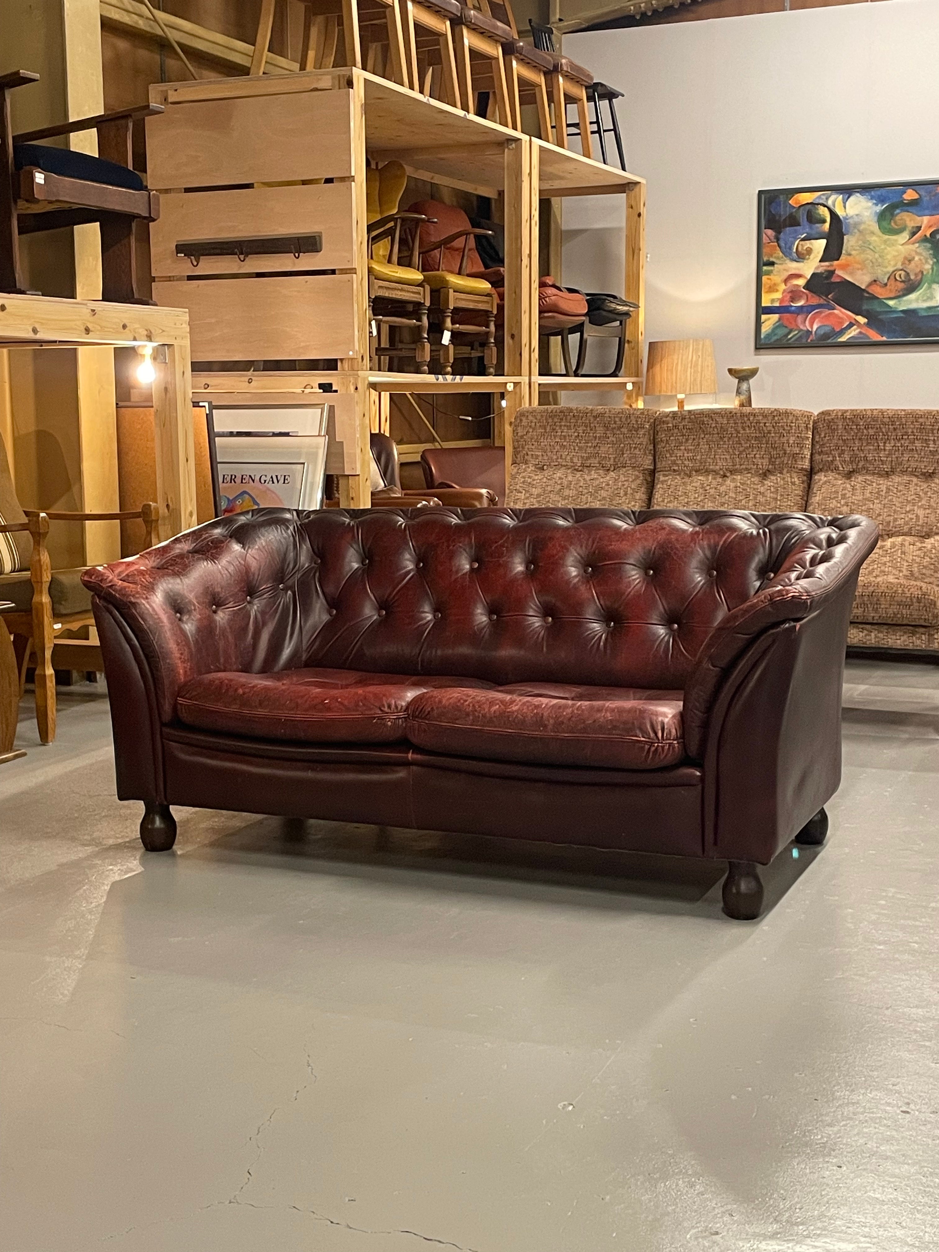 WIELS MOBLER HAARBY - 2シーター チェスターフィールドソファ - 1970-80's , Denmark - TAMAGAWA BASE