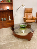 ガラストップコーヒーテーブル <br> cerote antiques - ヴィンテージ SHARK ATTACK