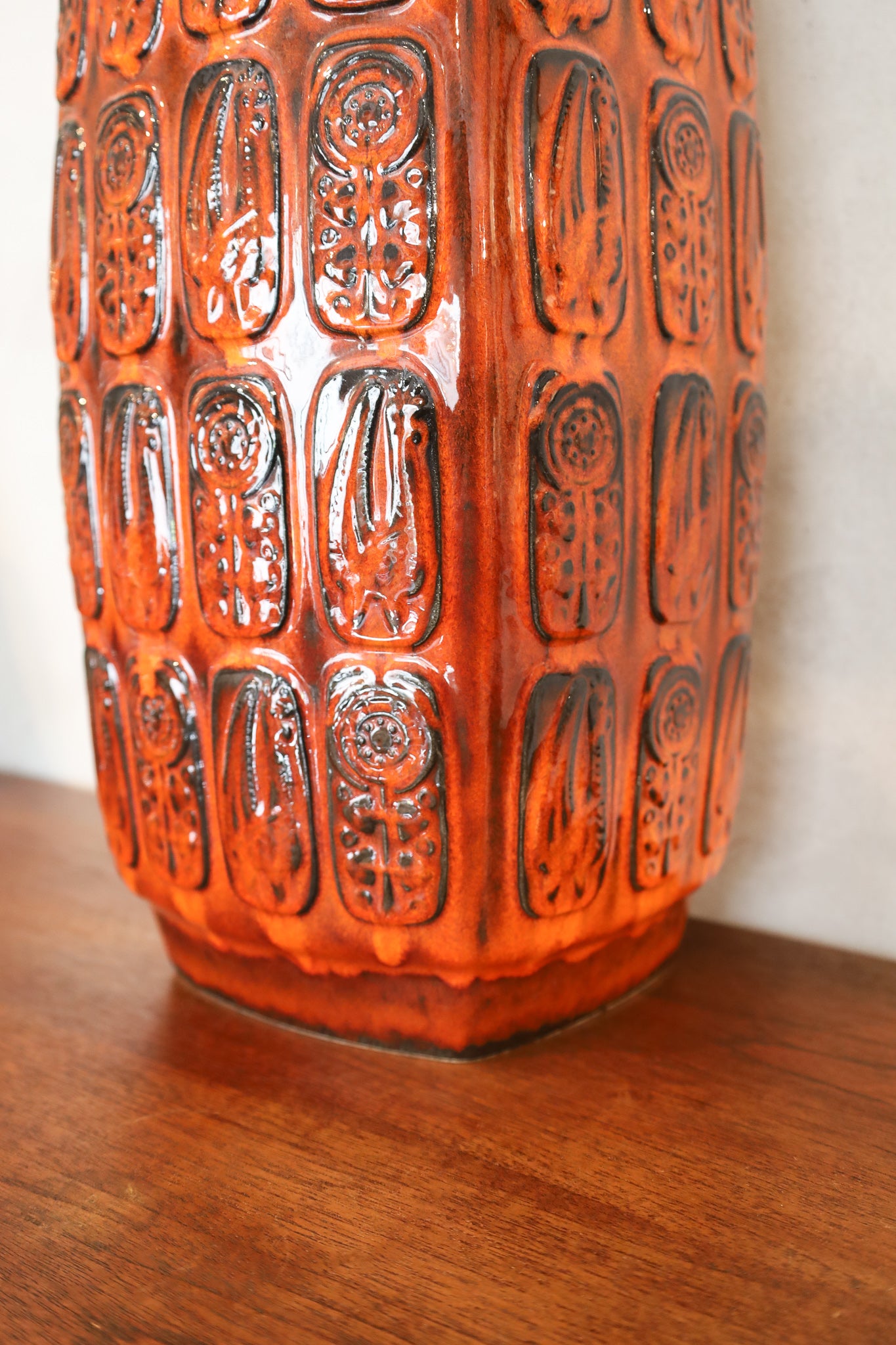 Bay Keramik 942/45 - Fat Lava セラミックフラワーベース - 1960's-1970's , West Germany - cerote antiques