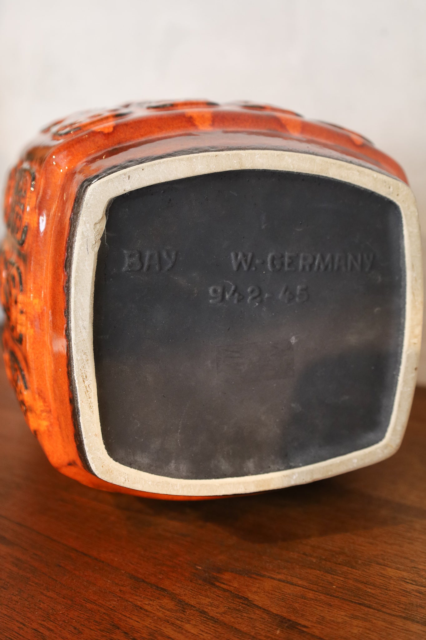 Bay Keramik 942/45 - Fat Lava セラミックフラワーベース - 1960's-1970's , West Germany - cerote antiques
